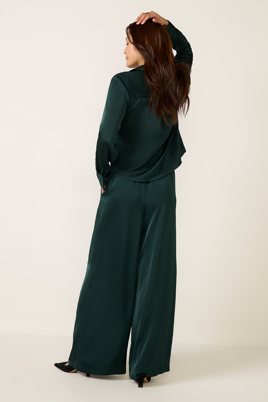 Women's Isolde Wide Leg Satin Pants
