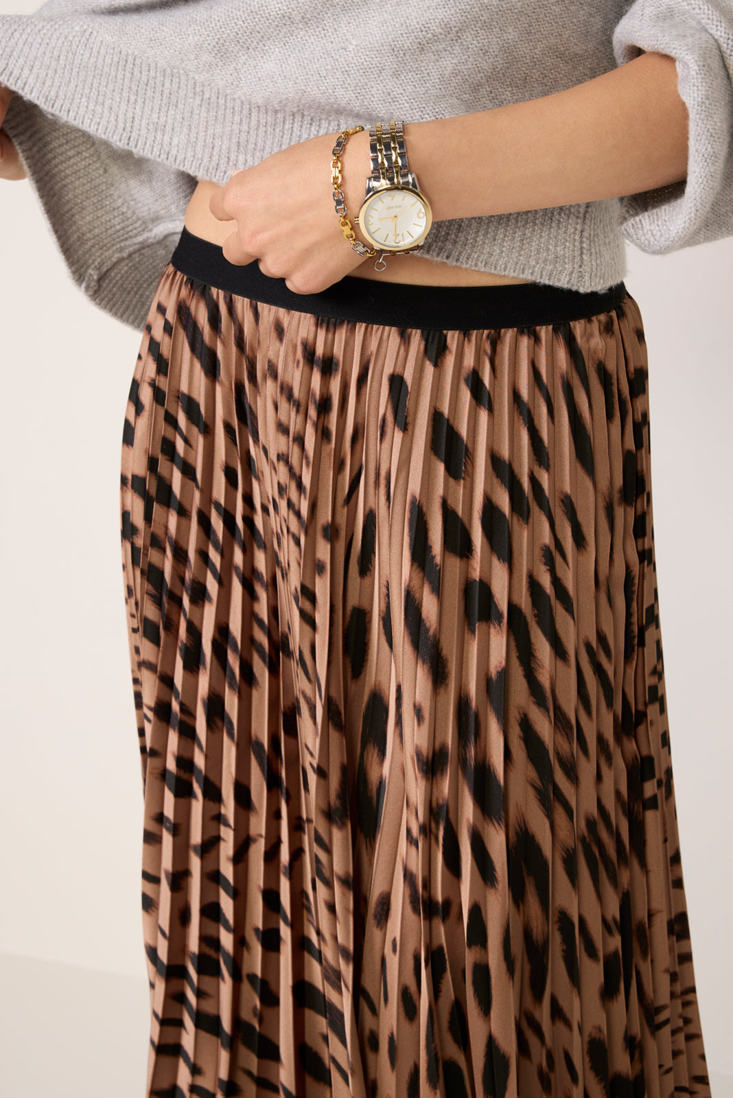 Women's Nostalgia Pleated Midi Skirt