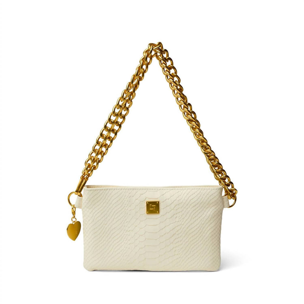 Women's Fame Bag In Cream Python