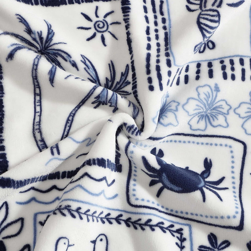 Nautica Beach Collage 50" X 70" Throw Blanket