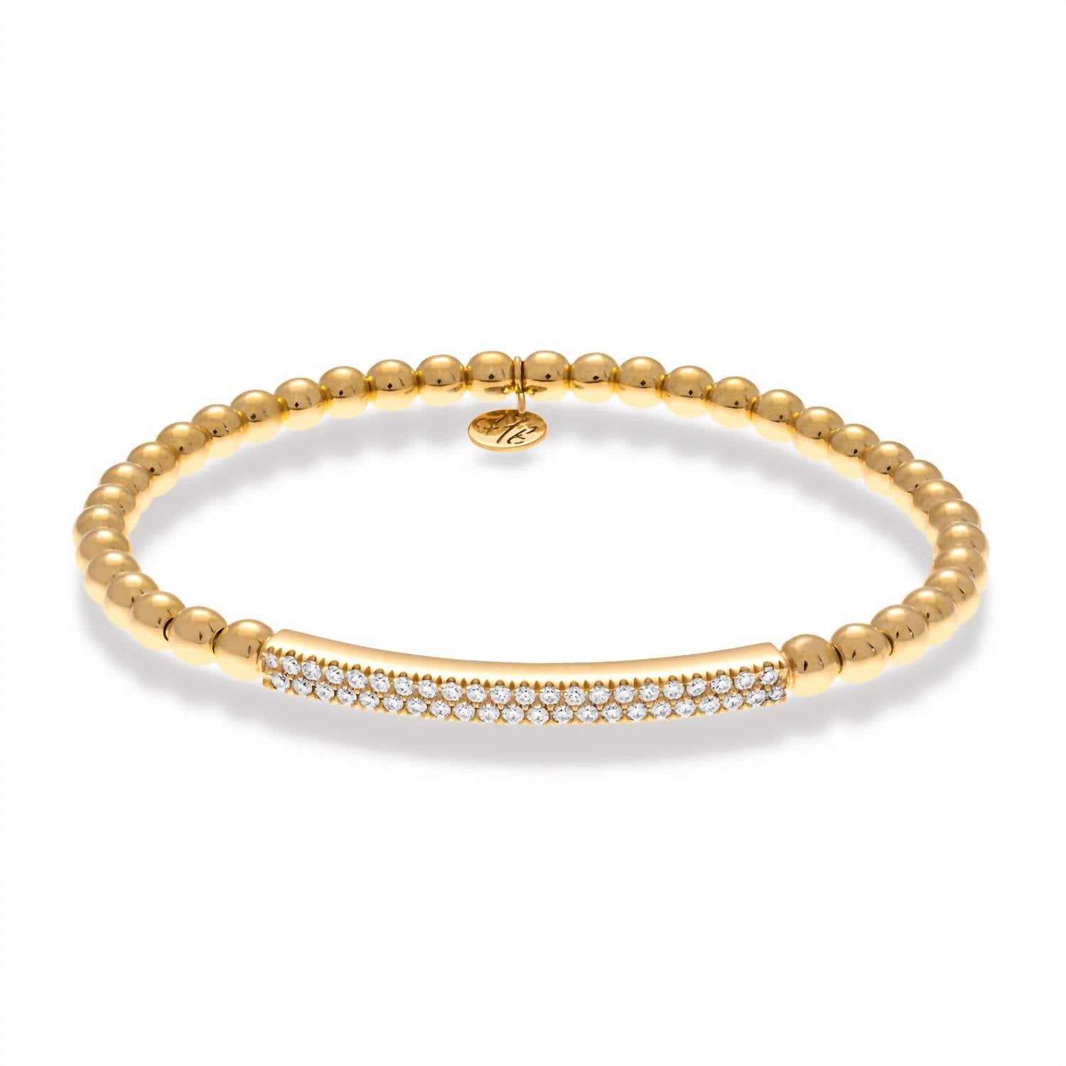 Women's Tresore Diamond Bar Stretch Bracelet In Gold