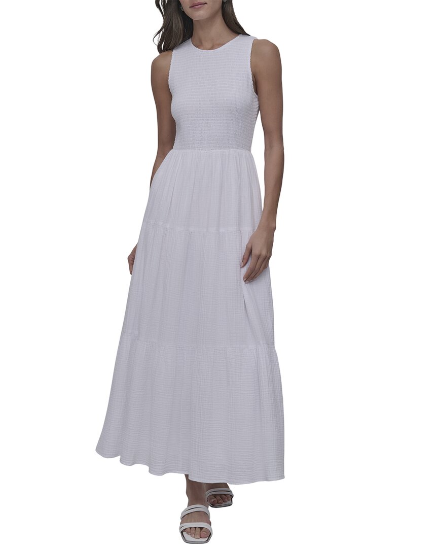DKNY Tiered Smocked Bodice Dress