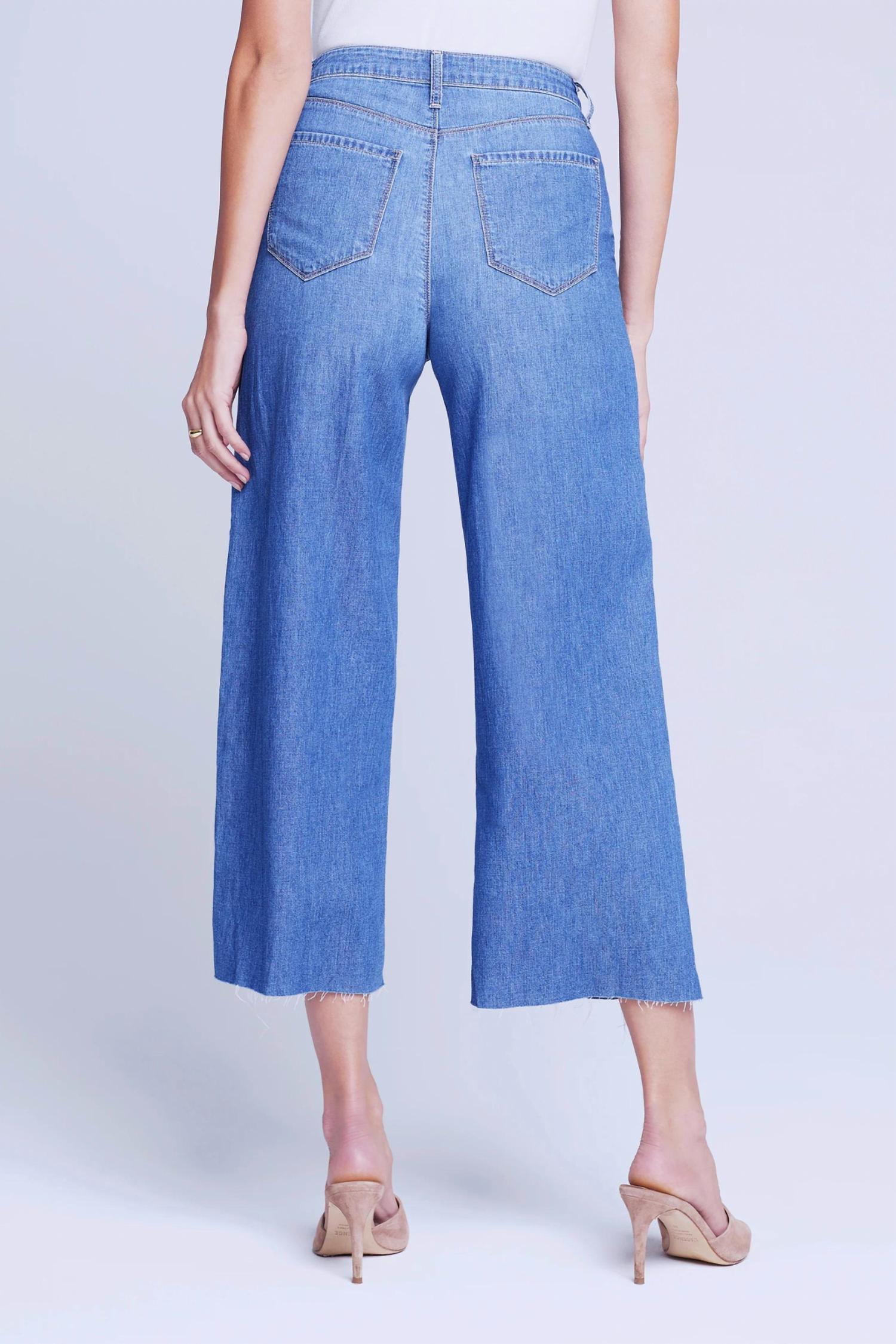 Danica High Rise Cropped Wide Leg Jean In Reno