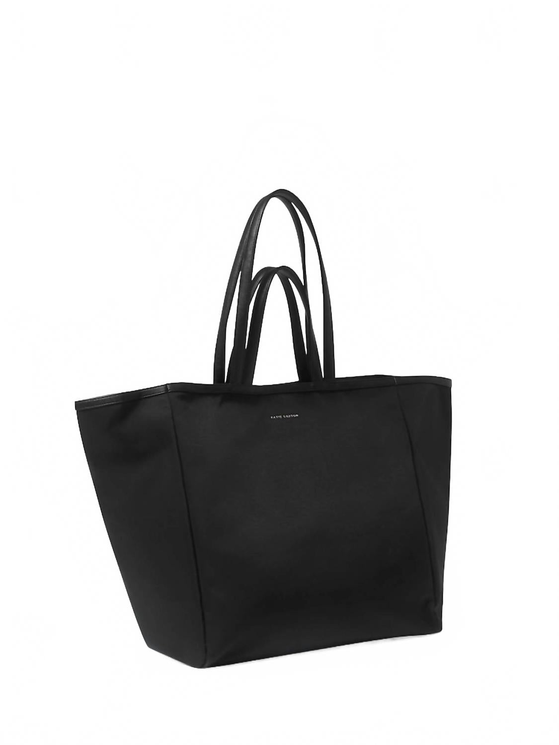 Women's Nylon-Luxe Oversized Tote Bag In Black