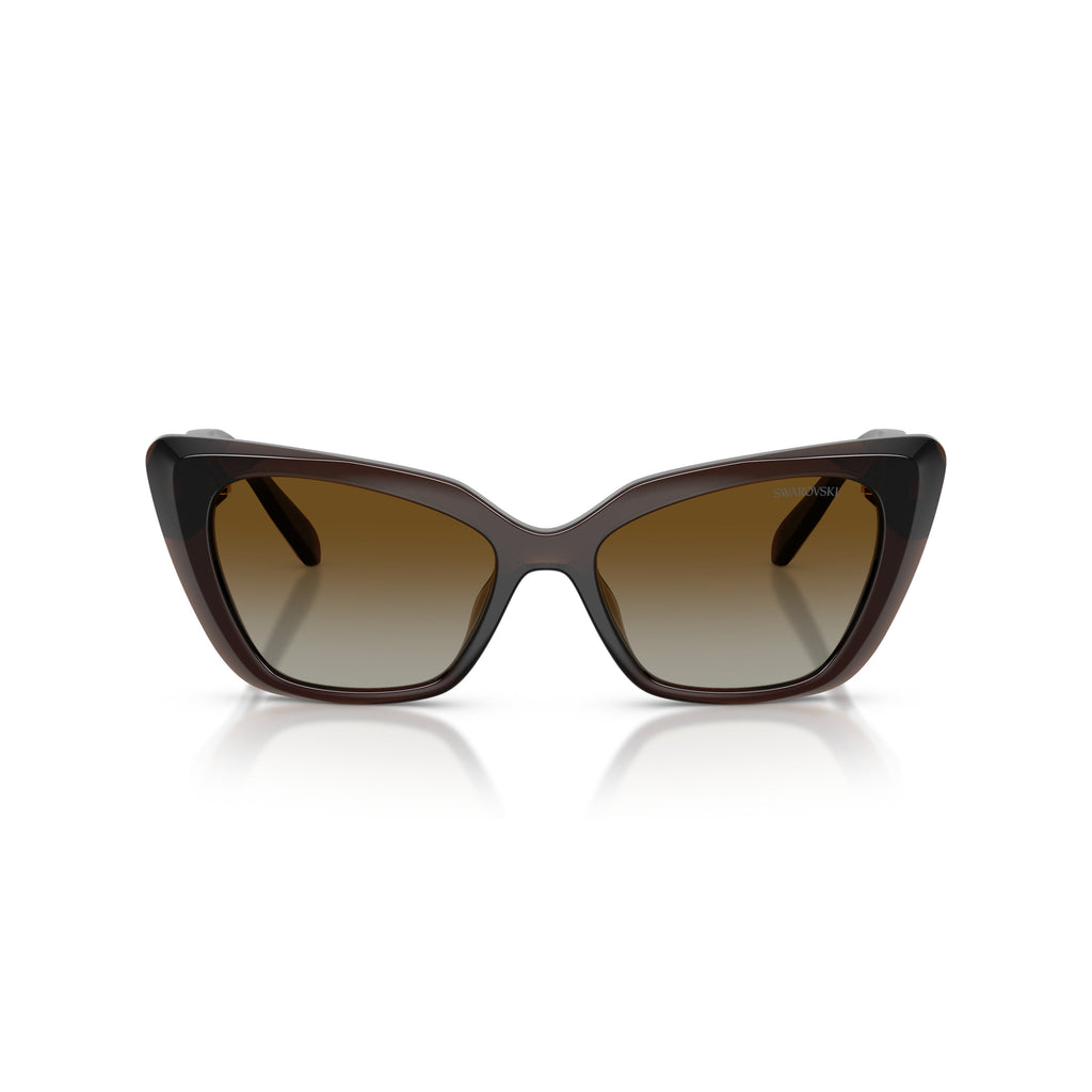 0Sk6047 Bold Cat-Eye Sunglasses with Gold-Tone Embellishments