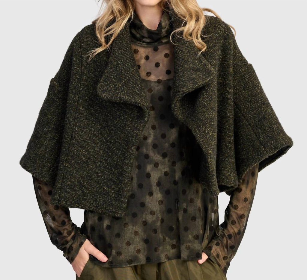 Urban Capulet Crop Jacket In Khaki