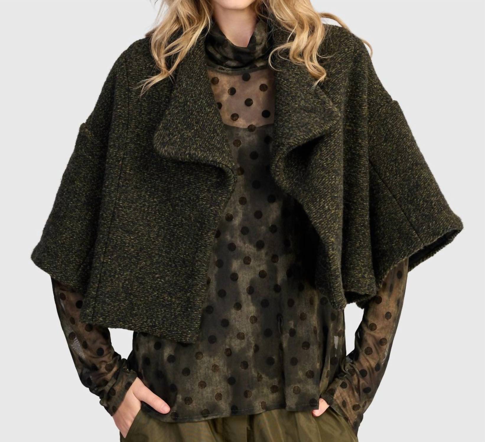 Urban Capulet Crop Jacket In Khaki