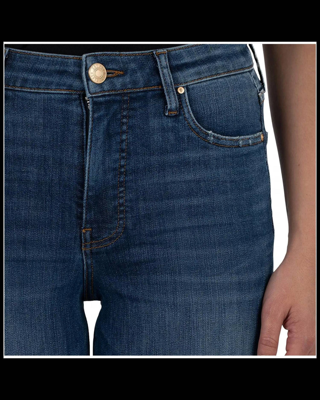 Kelsey High Rise Ankle Flare With Wide Hem Jean In Vibrant