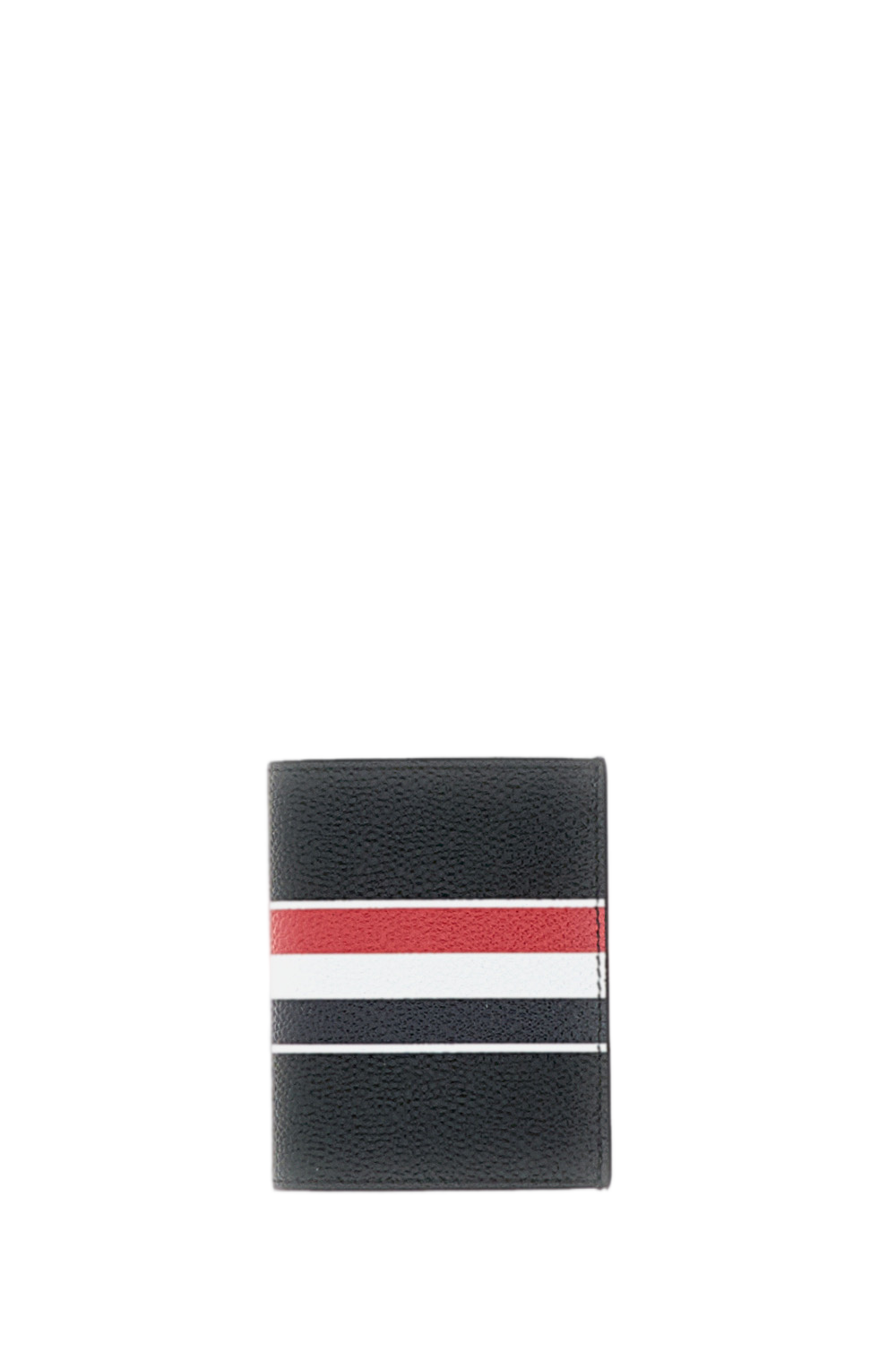 Black RWB Stripe Leather Card Holder