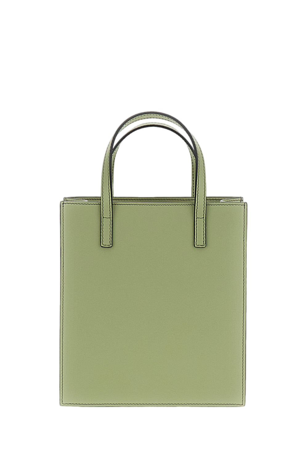 Green Pocket M Leather Handbag