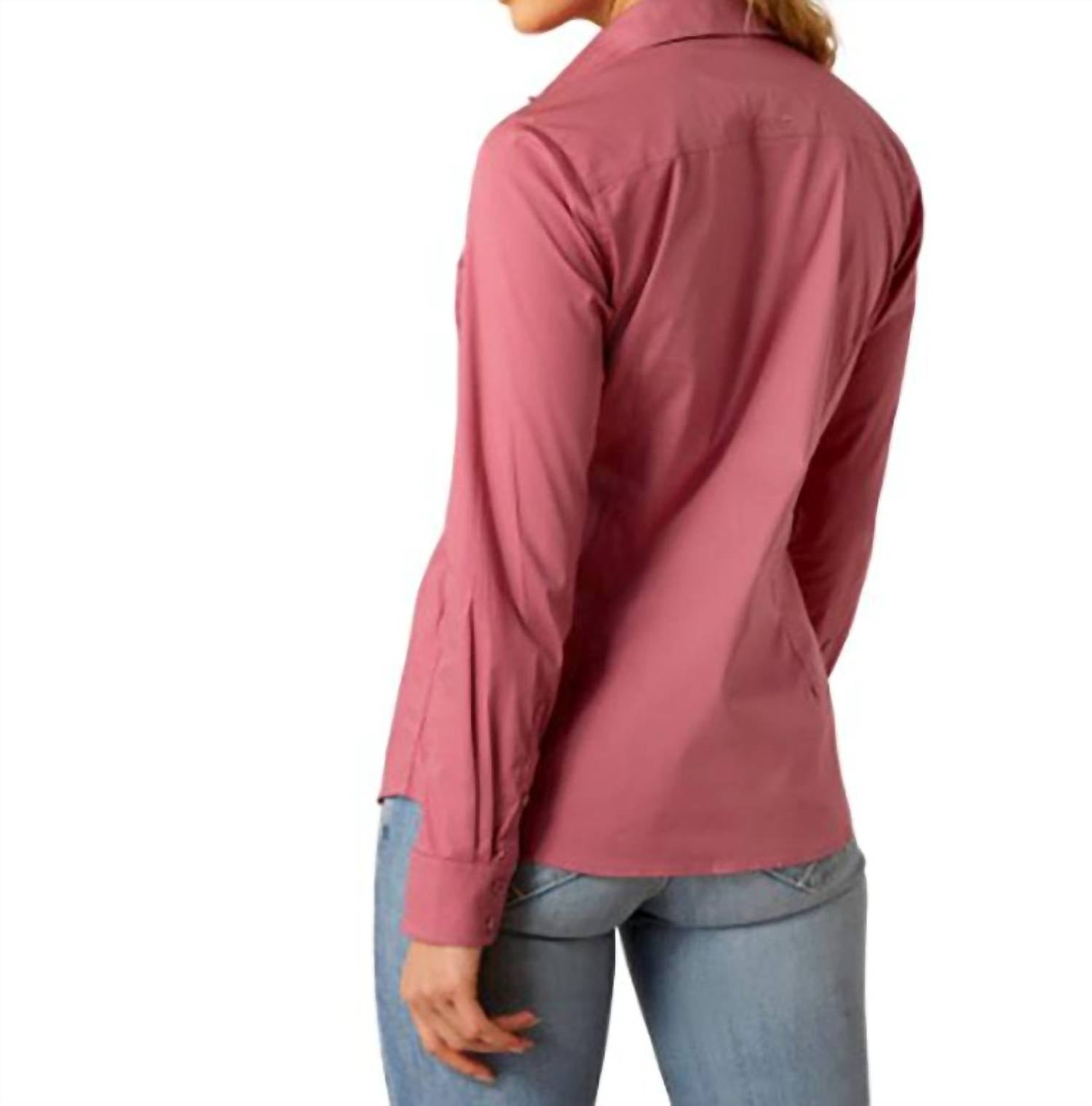 Women's Kirby Stretch Long Sleeve Shirt In Rose Wine