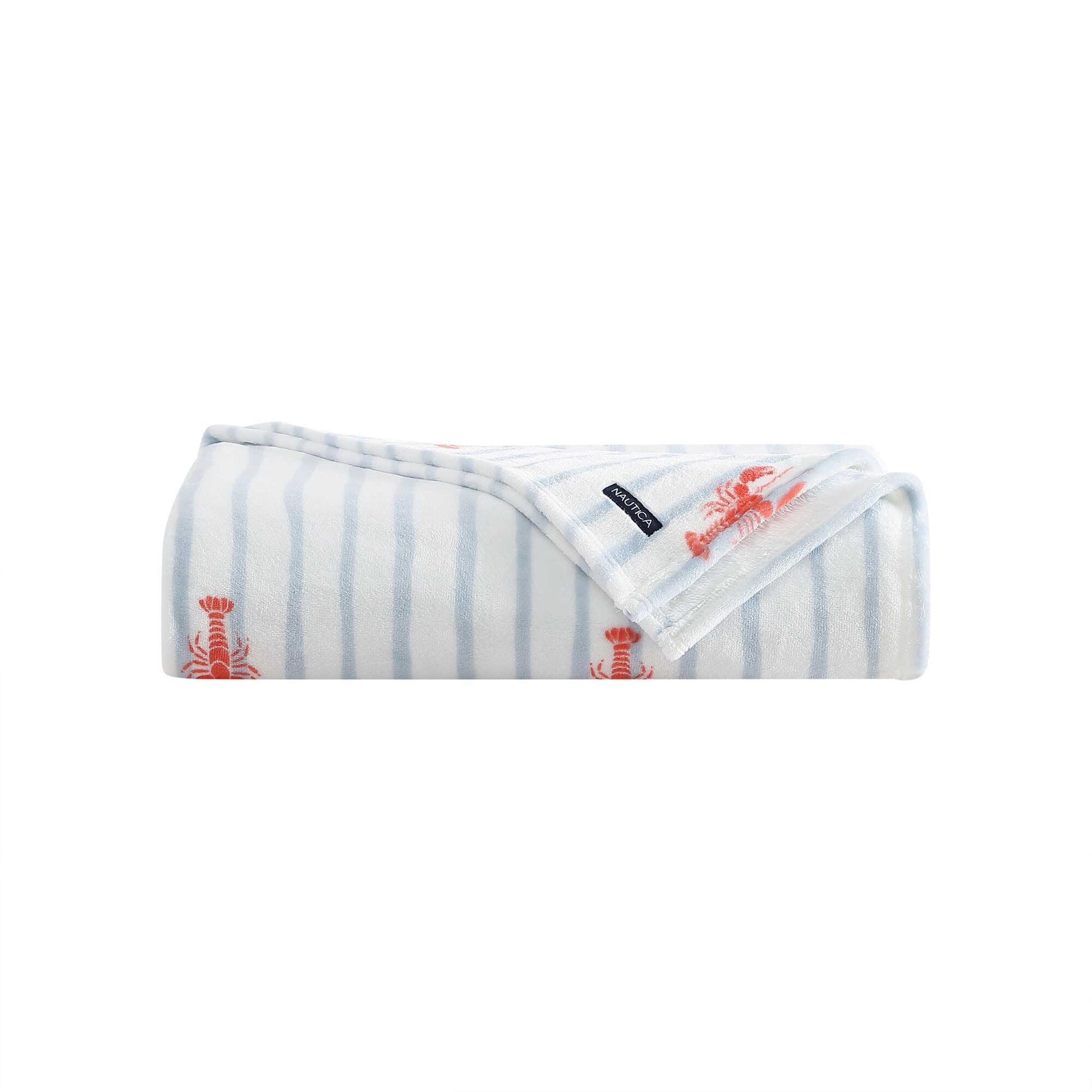 Nautica Lobster Watercolor Stripes Full/Queen Blanket