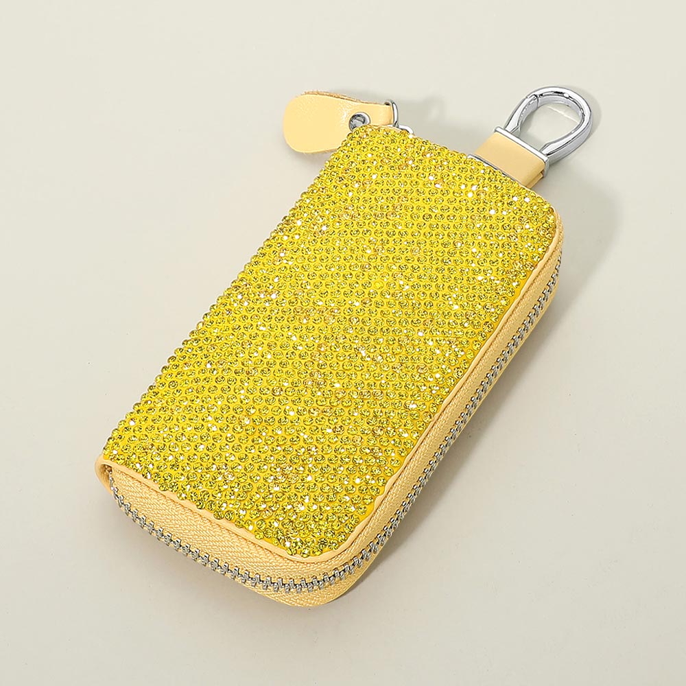 Bling Faux Leather Key Wallet