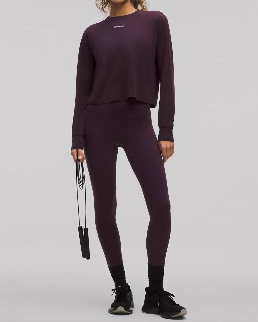 Wunder Train High Rise Tight 28" Leggings In Black Plum