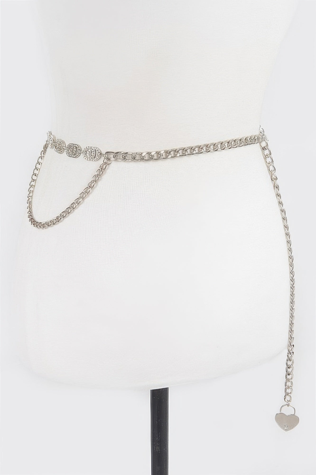 Stylish Chain Belt with Gemstone Accent