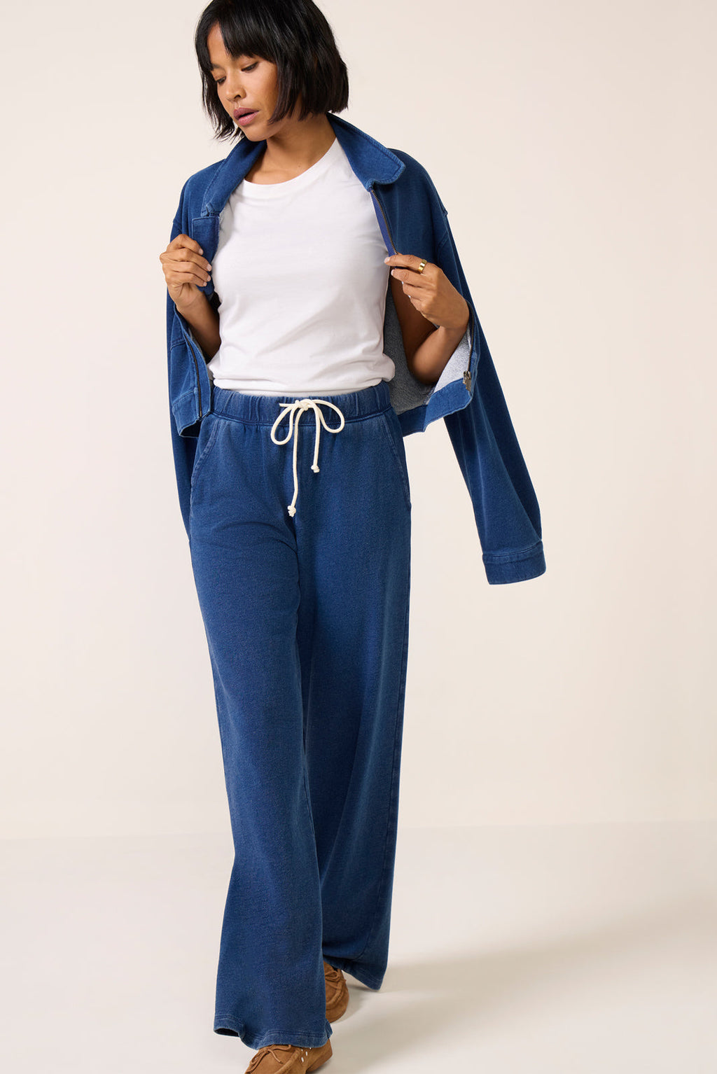 Women's Hunter Knit Denim Wide Leg Pants