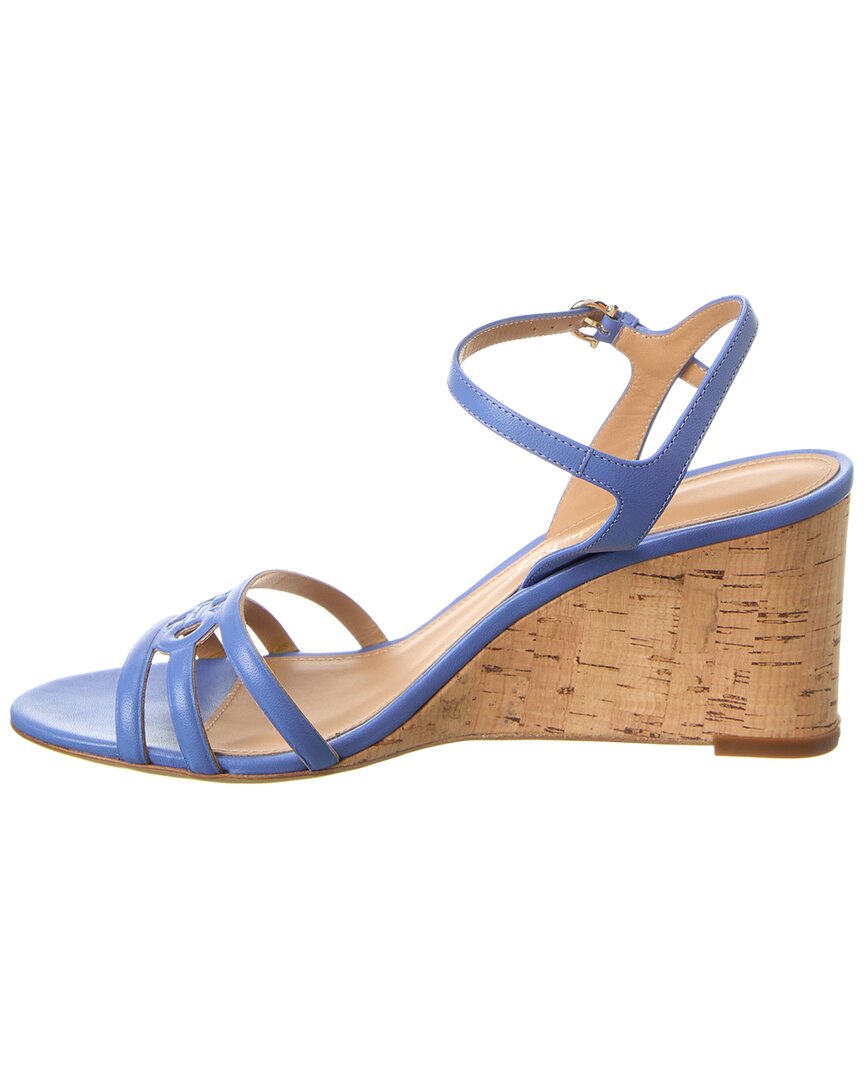 Ferragamo Fieri Leather Wedge Sandal