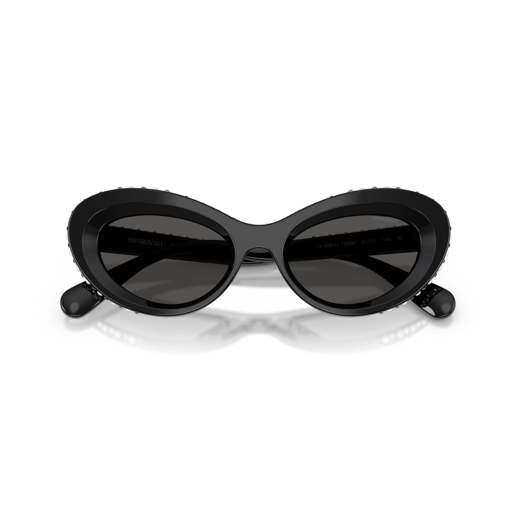 0Sk6061U Cat-Eye Sunglasses with Crystal-Embellished Frame
