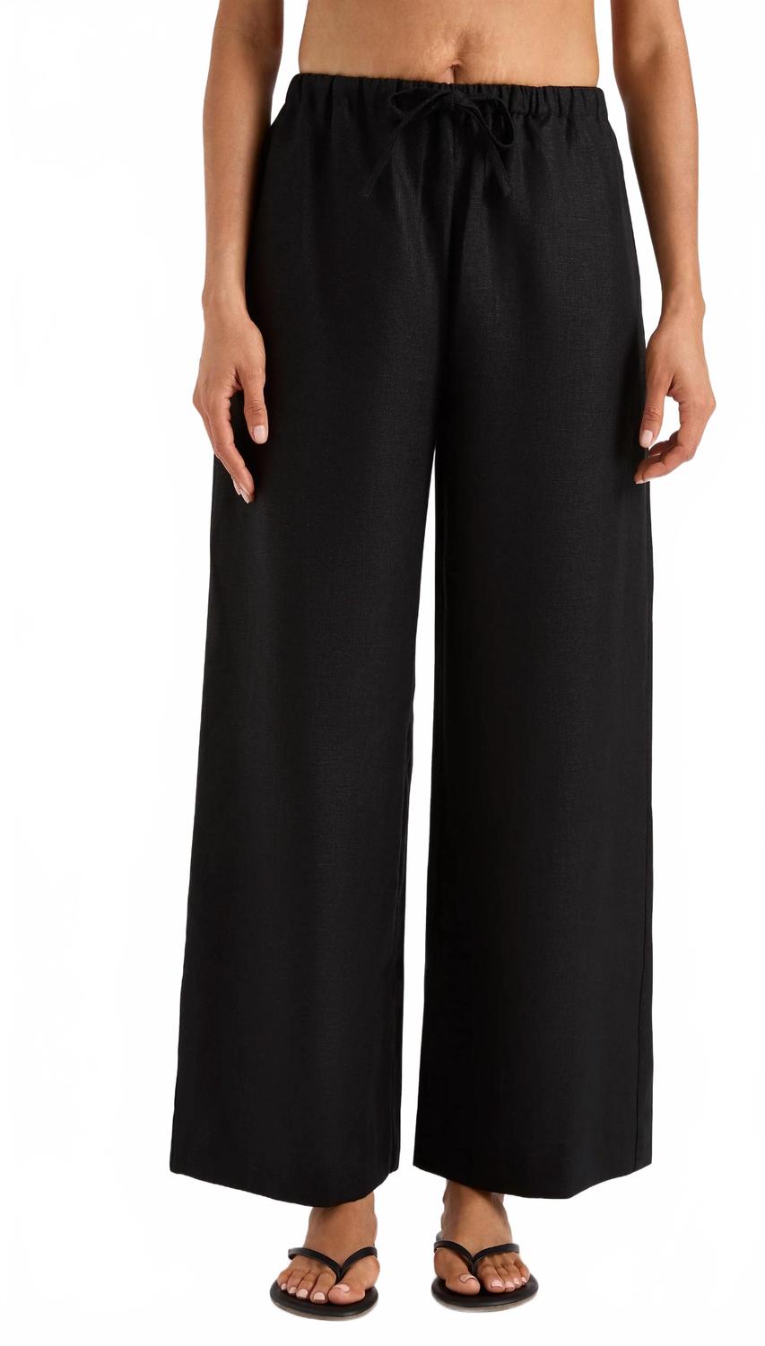 Jones Linen Pant In Black