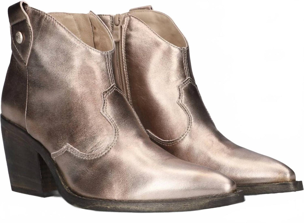 Women's Lunare Tortora Western Ankle Bootie In Bronze