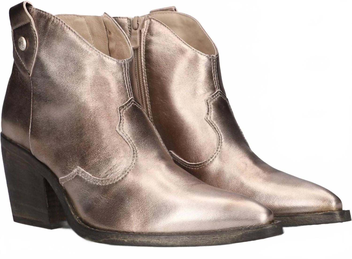 Women's Lunare Tortora Western Ankle Bootie In Bronze