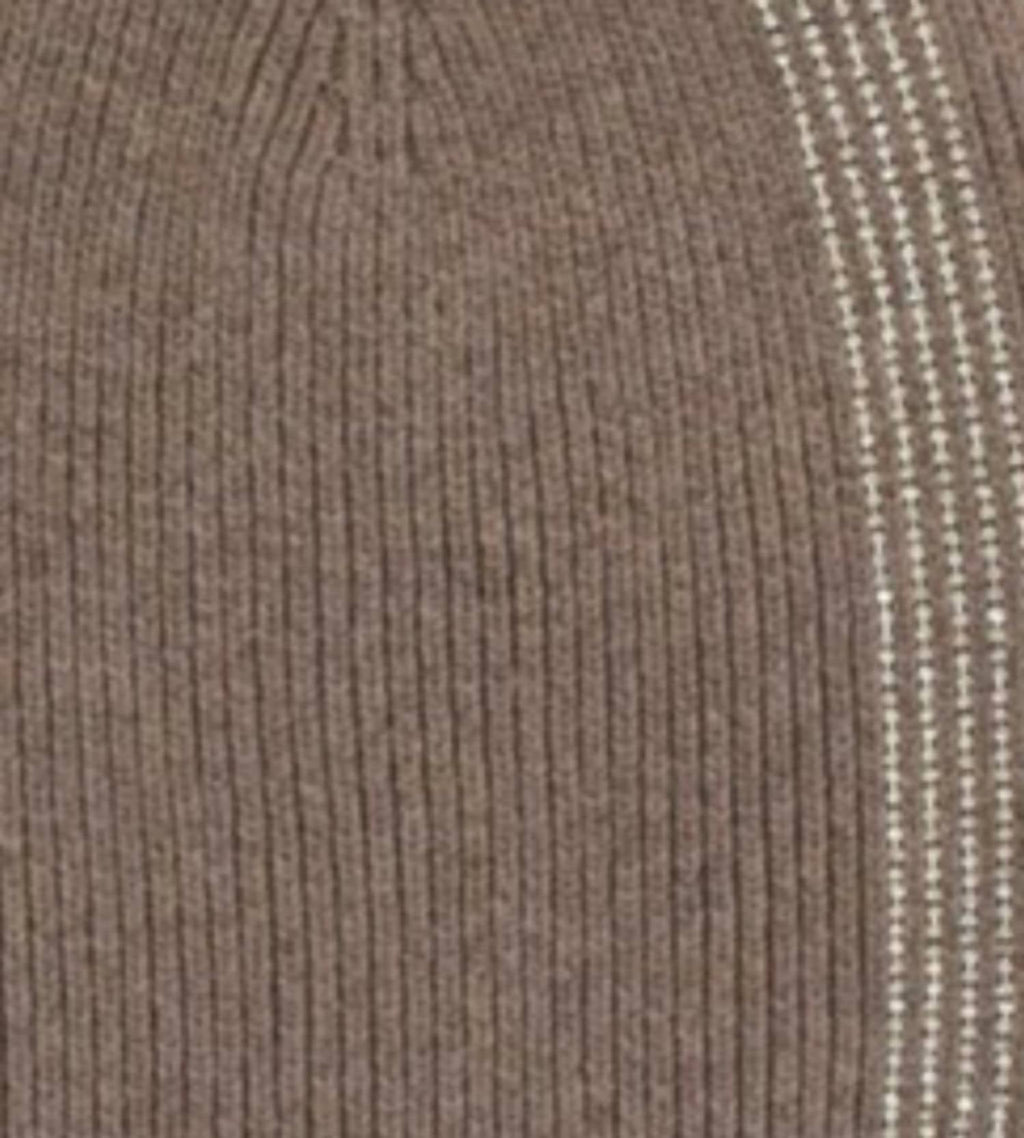 Women's Crystal Stripes And Fox Hat In Taupe