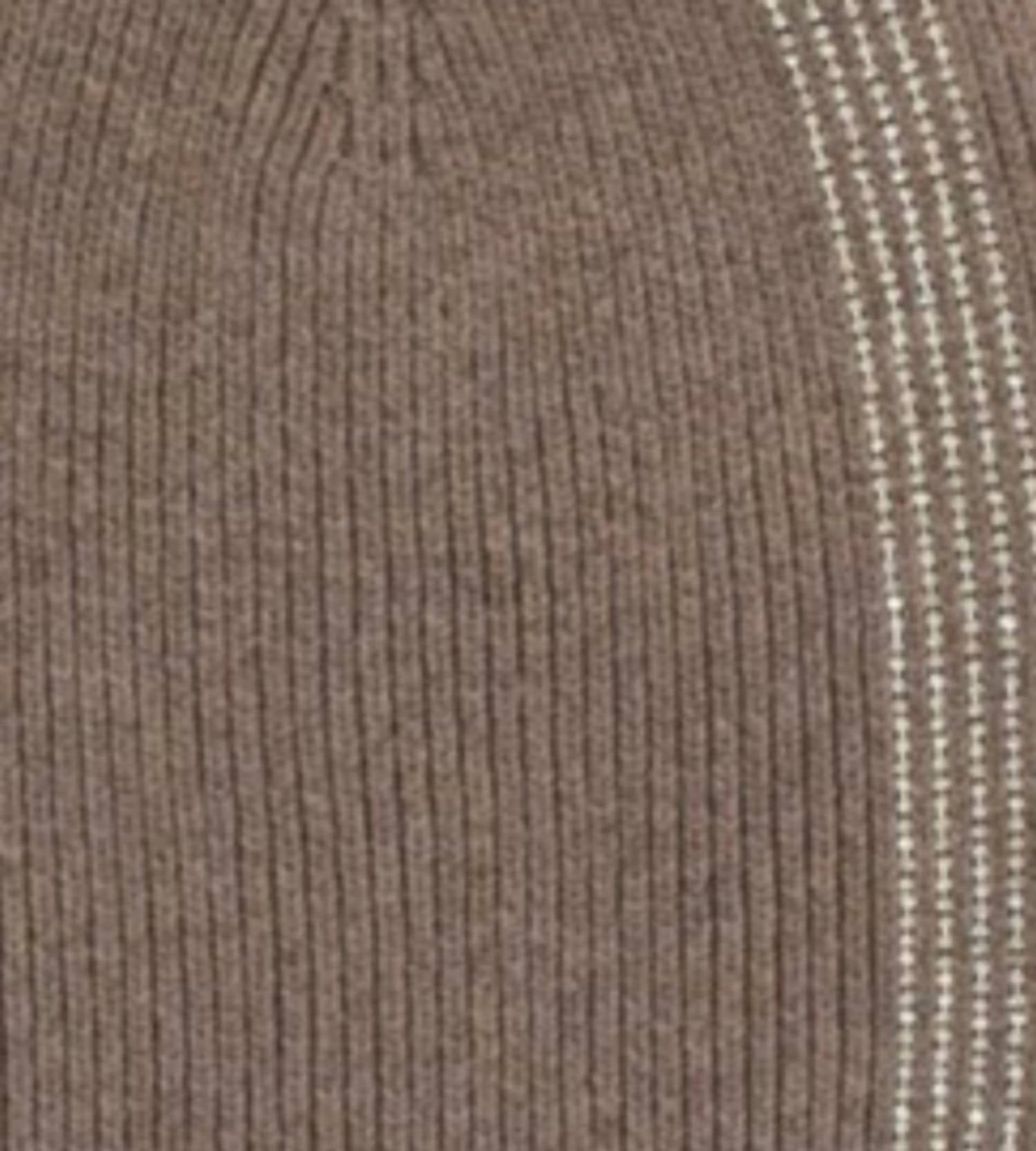 Women's Crystal Stripes And Fox Hat In Taupe