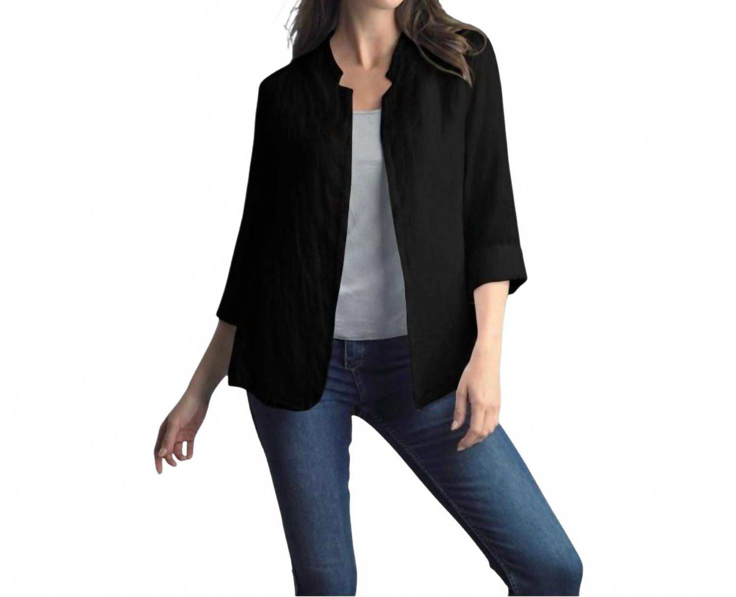 Linen Love Jacket In Black