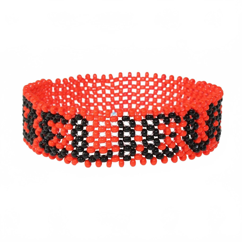 Unisex Believe Handmade Bracelet In Red