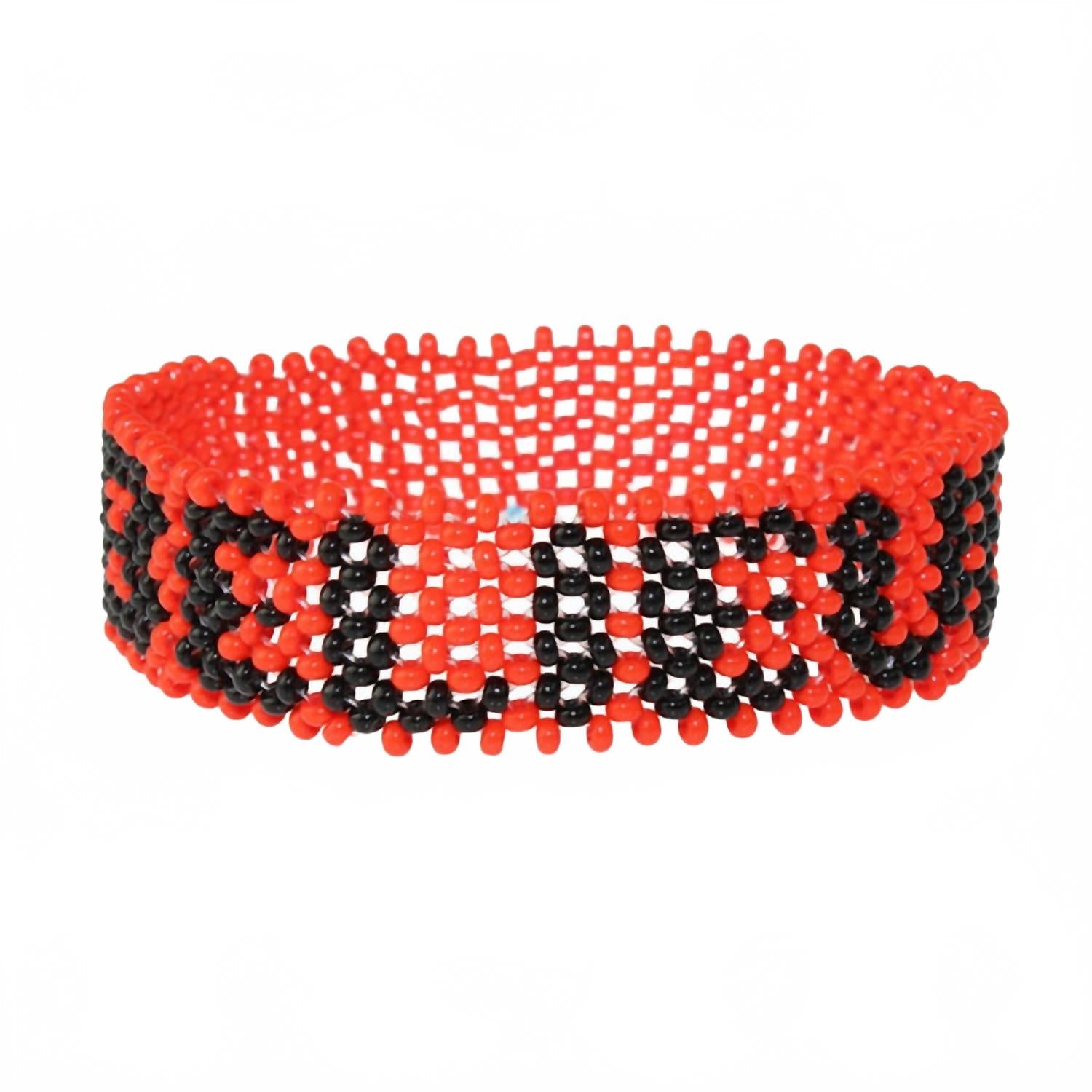 Unisex Believe Handmade Bracelet In Red