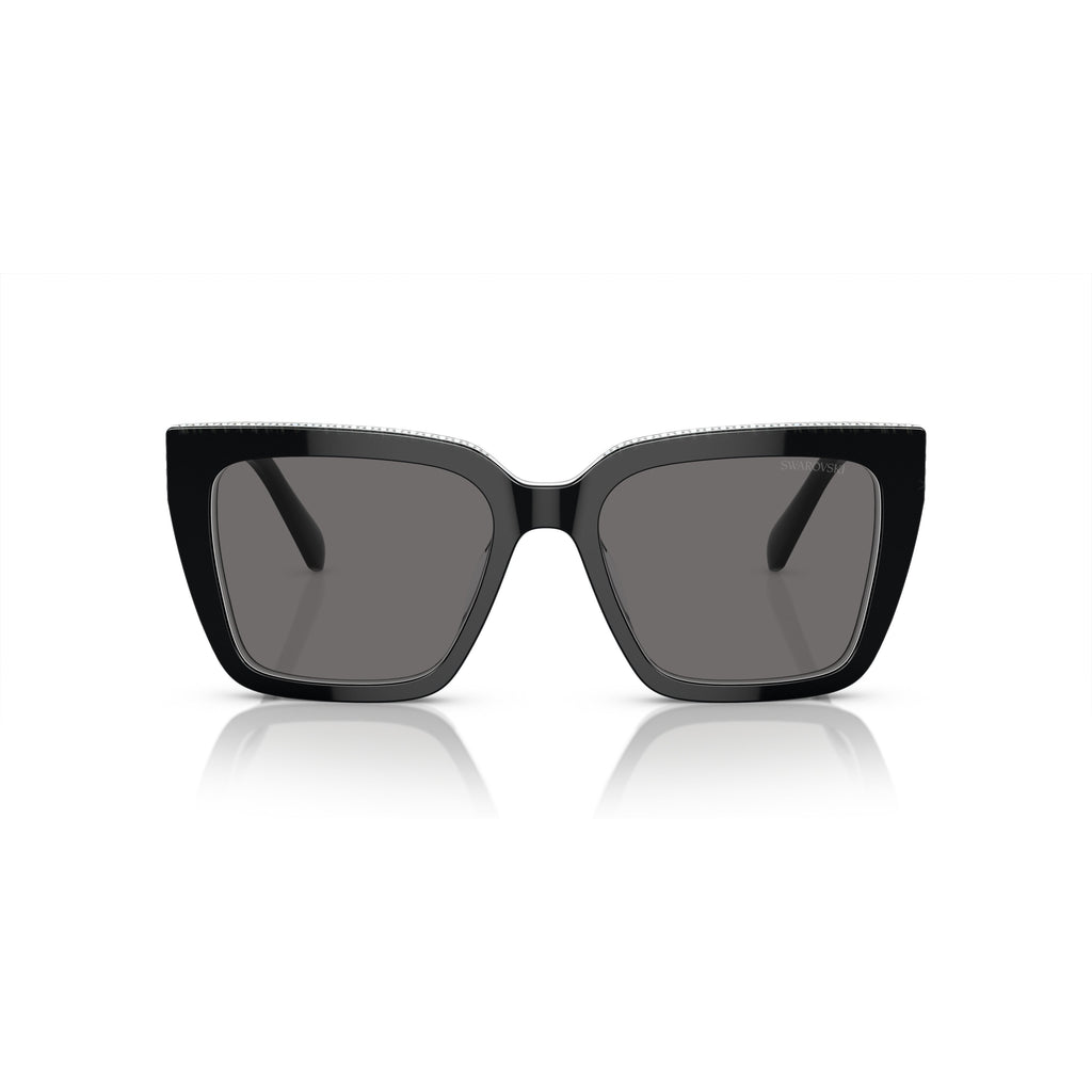 0Sk6013 Oversized Square Frame Sunglasses with Crystal Accents