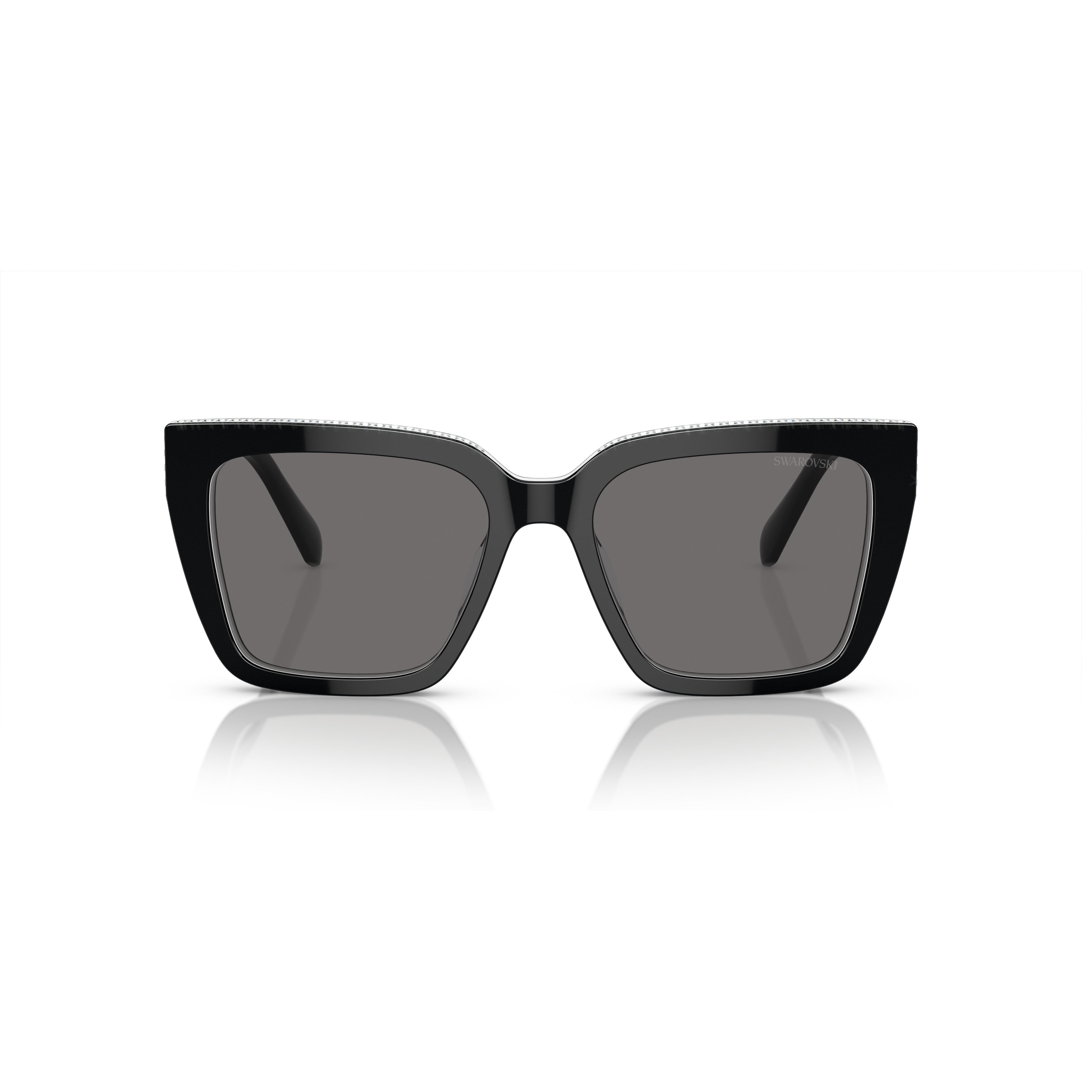 0Sk6013 Oversized Square Frame Sunglasses with Crystal Accents