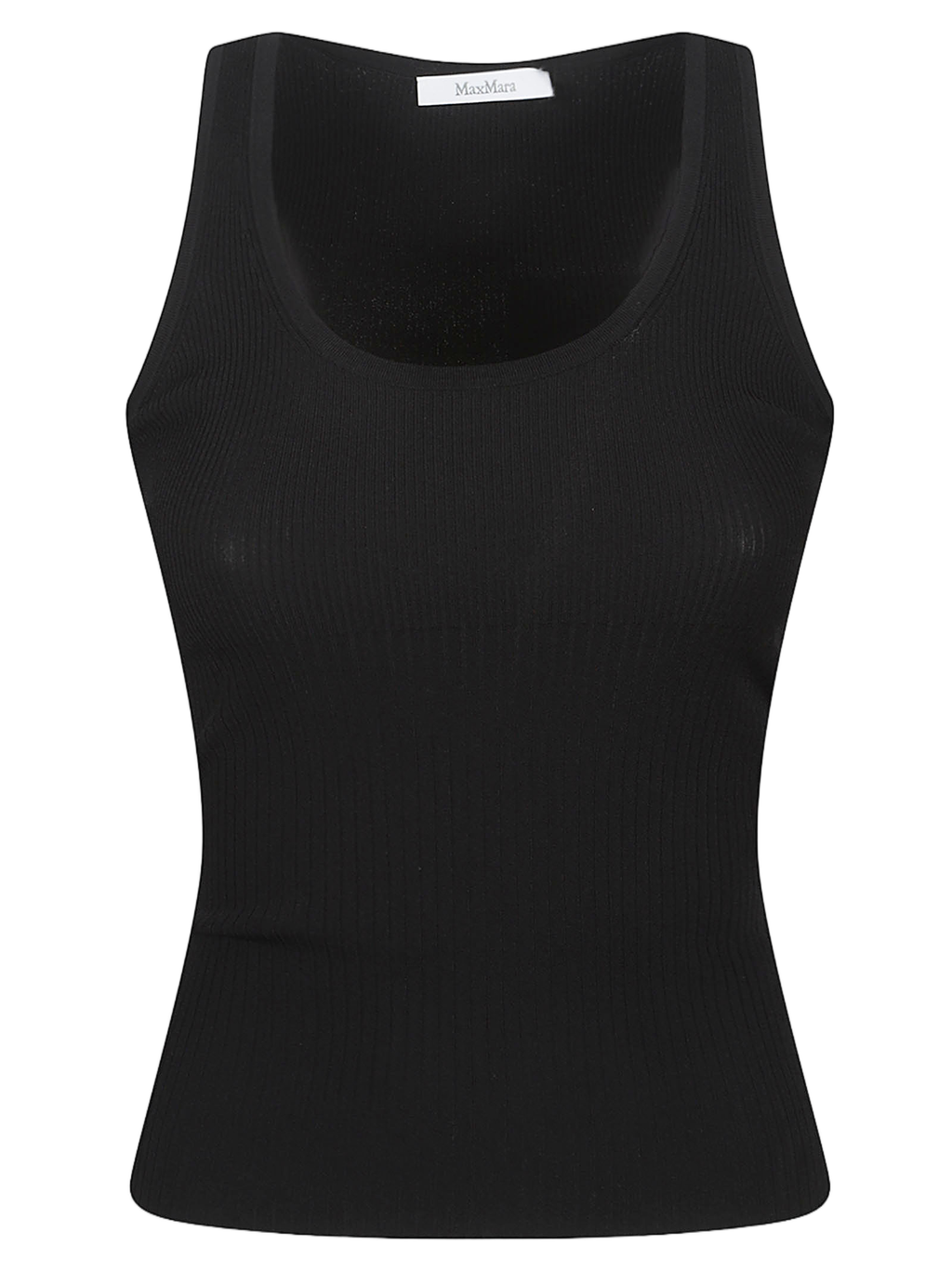Fitted Ribbed Tank Top with Scoop Neckline