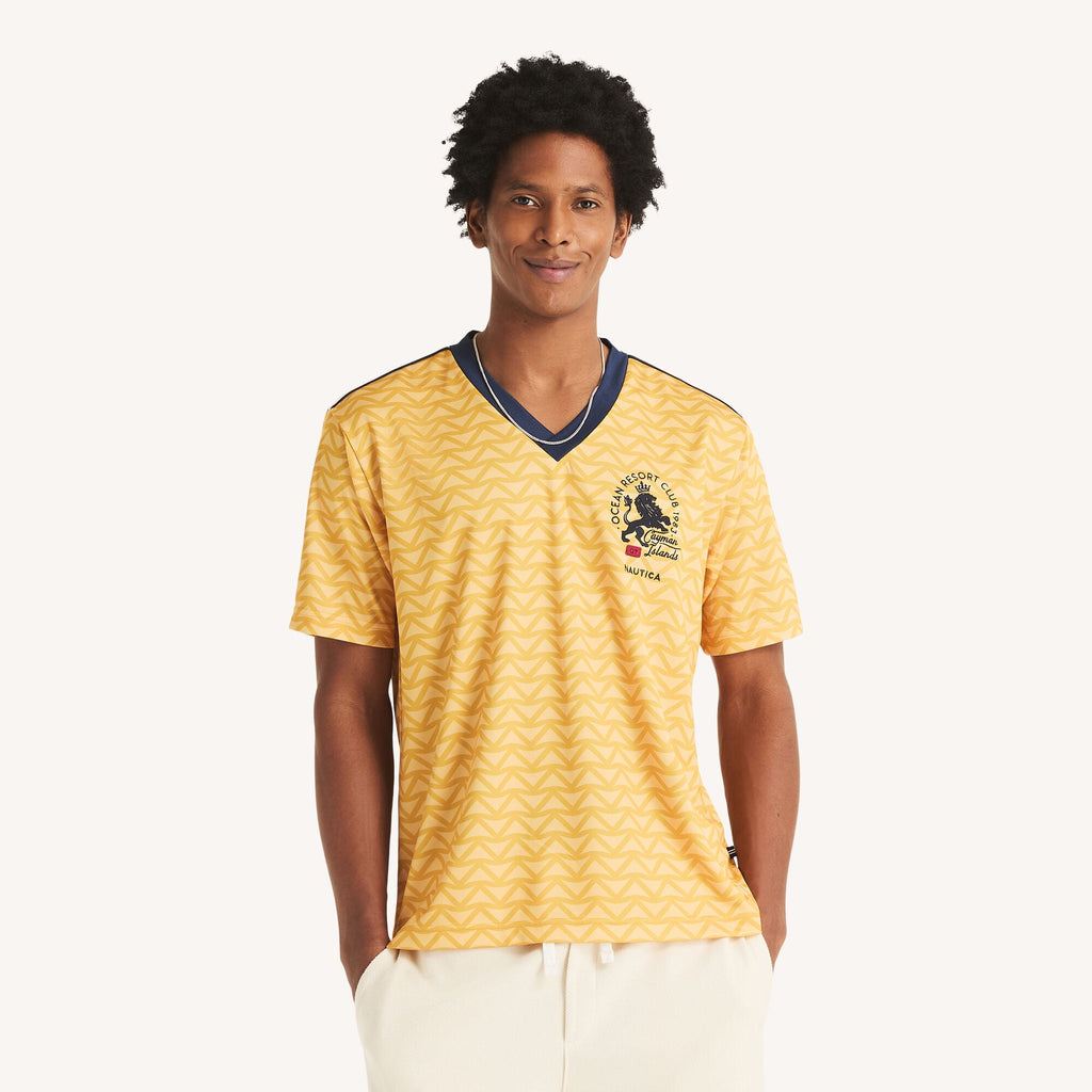 Nautica Mens V-Neck Performance T-Shirt