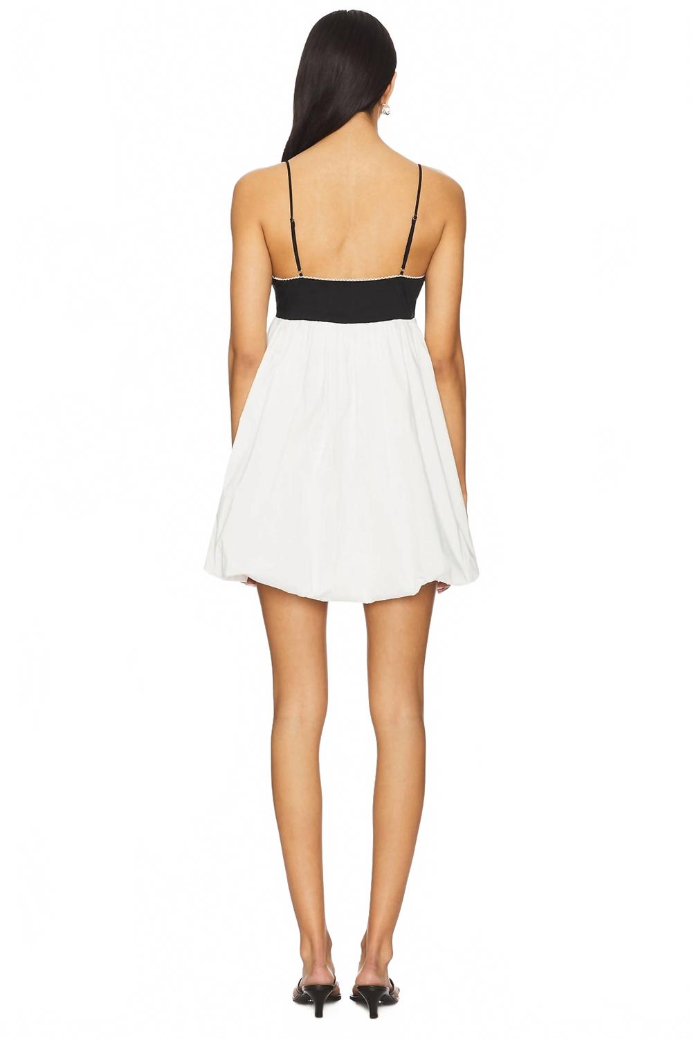Nicolette Mini Dress In White/ Black