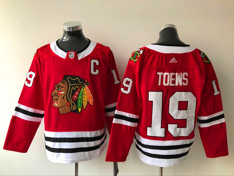 Men's Chicago Blackhawks Jonathan Toews #19 Red Breakaway Player jersey