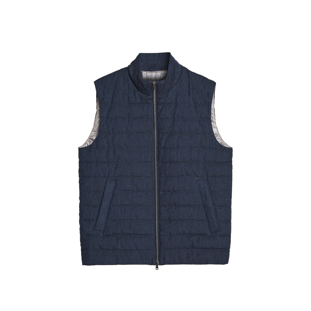 Herno Linen Down Gilet Men