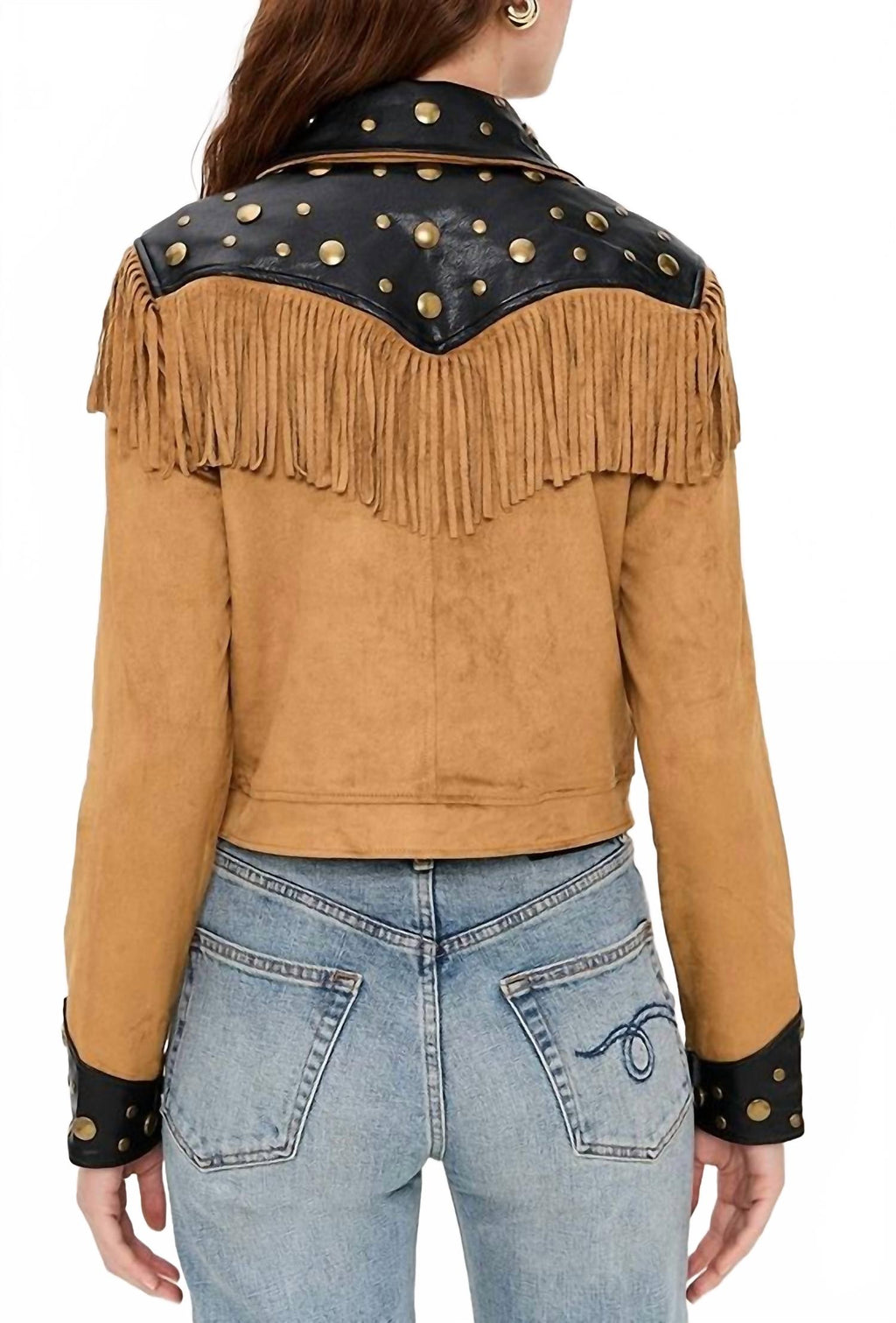 Wilson Faux Suede Jacket In Sepia