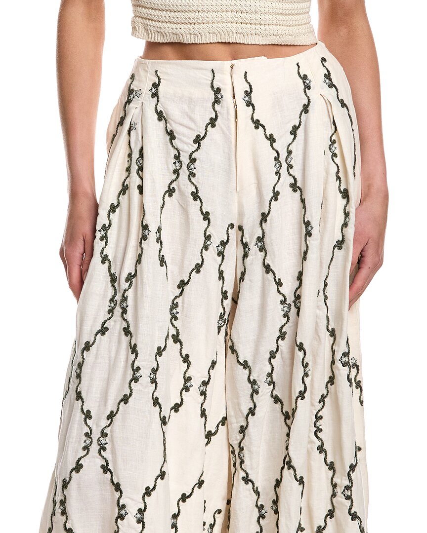 Agua by Agua Bendita Marea Calado Linen Trouser
