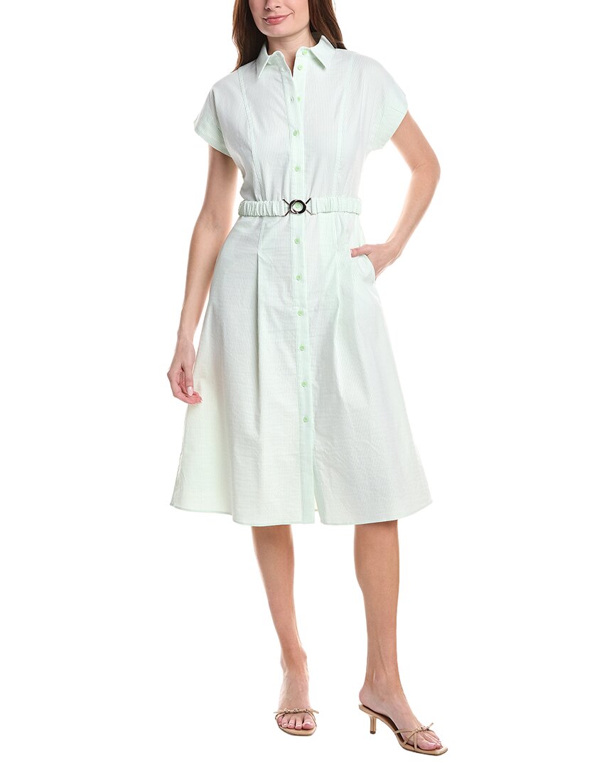 Renuar Woven Button Front Midi Dress