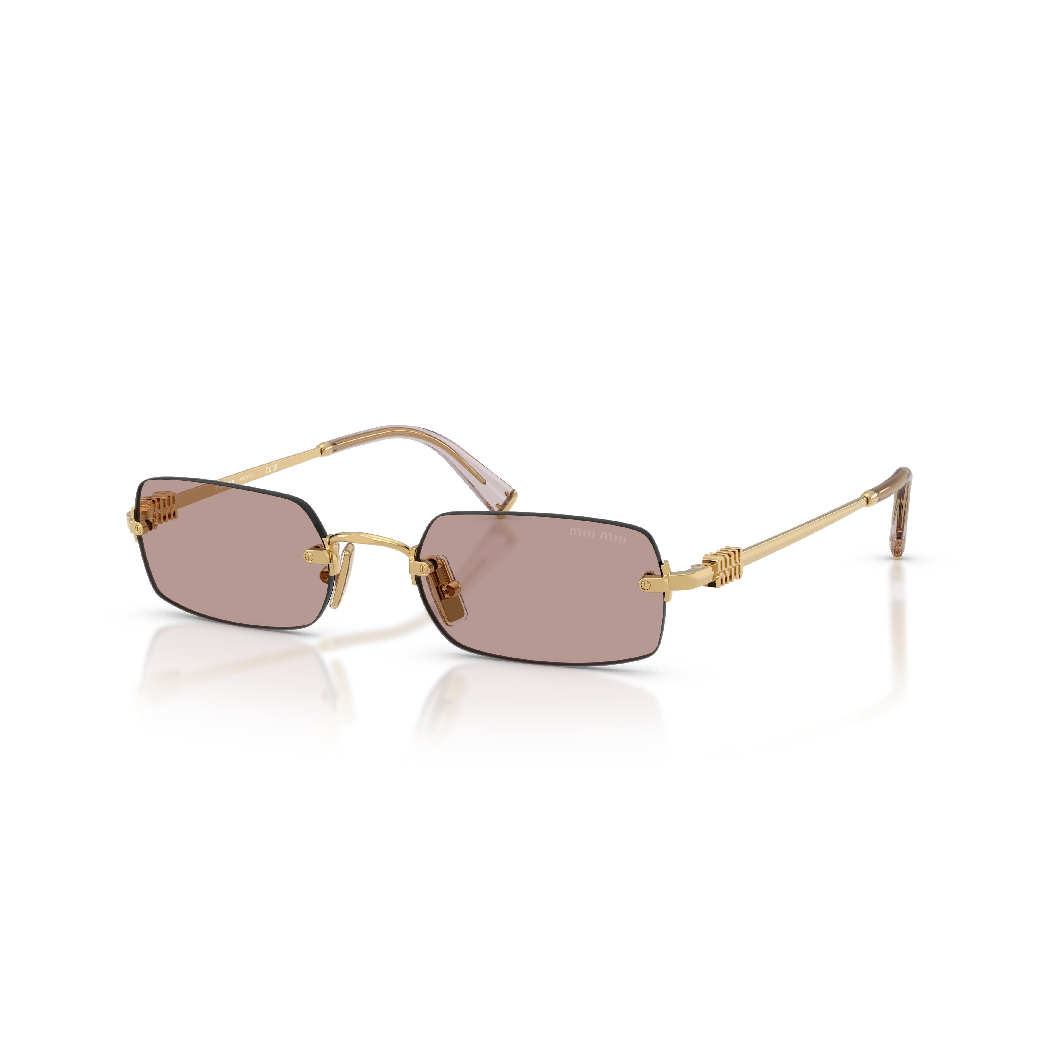 0mu B50s Rimless Rectangular Sunglasses