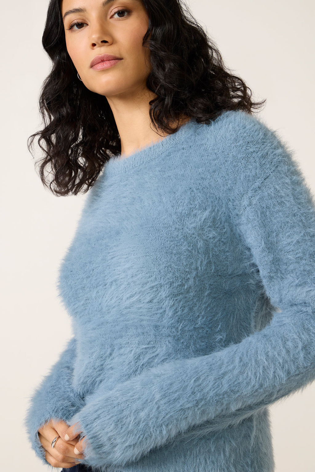 Women's Penny Fuzzy Crew Sweater Top