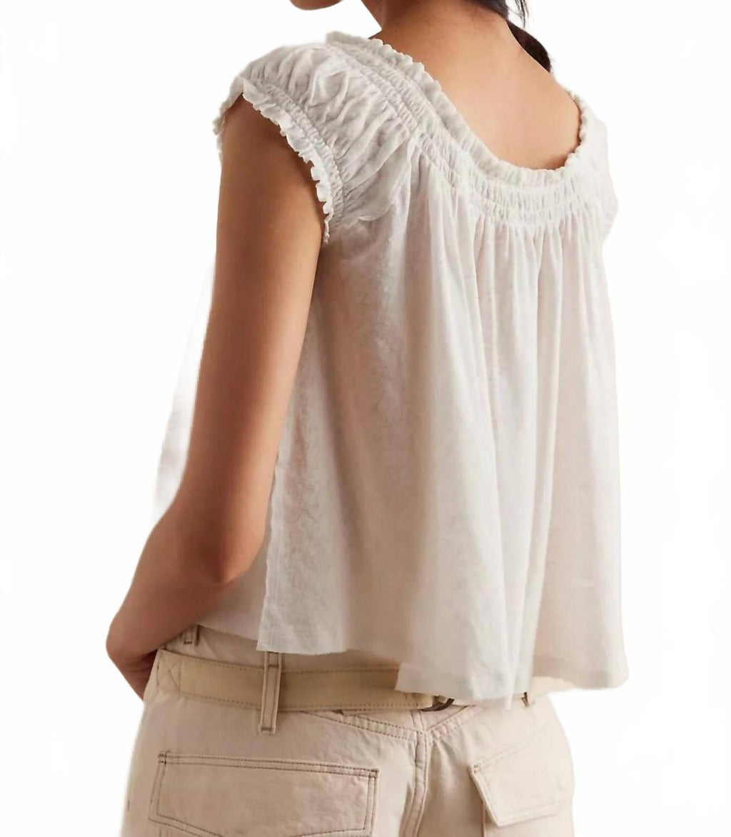 Dahlia Tee In Optic White