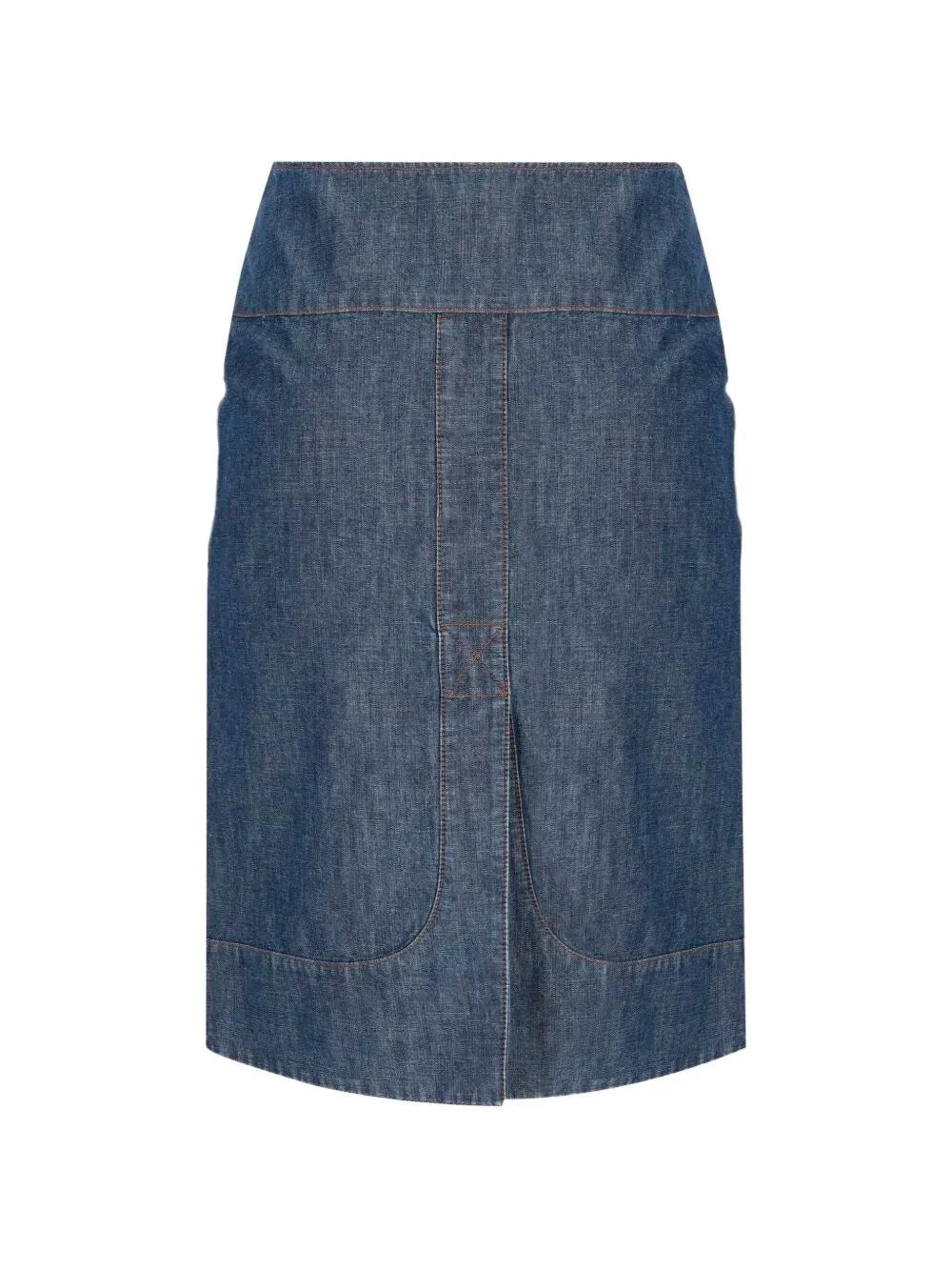 Fendi Women `Chambray` Denim Skirt