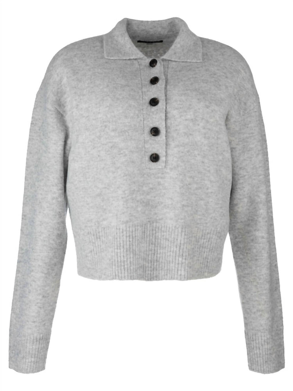 Lilia Long Sleeve Top In Grey