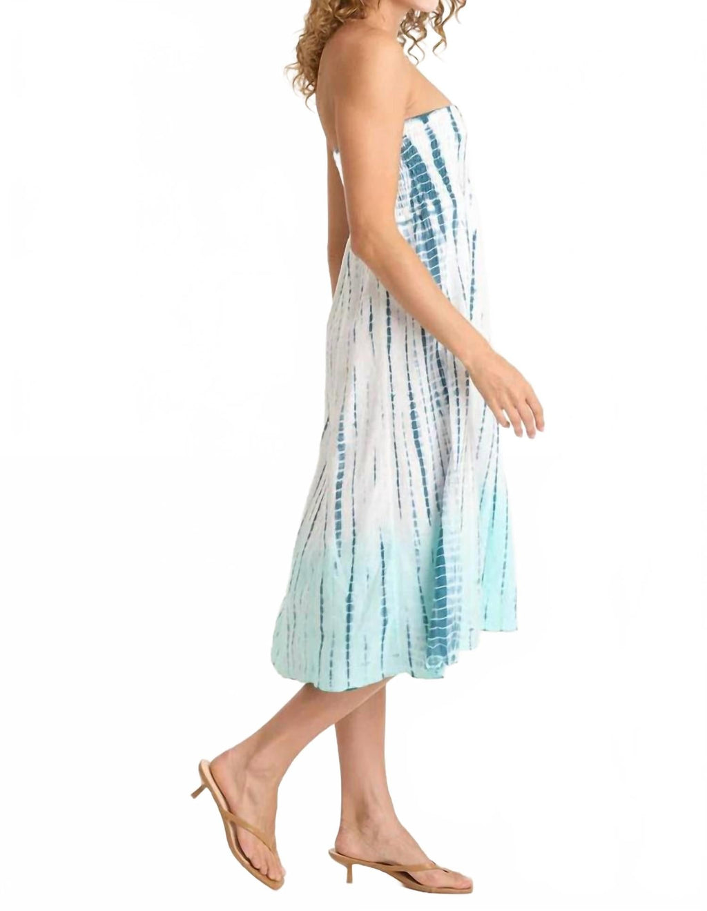 Blake Linen Smocked Skirt-Dress In Elixir Wash Colossus