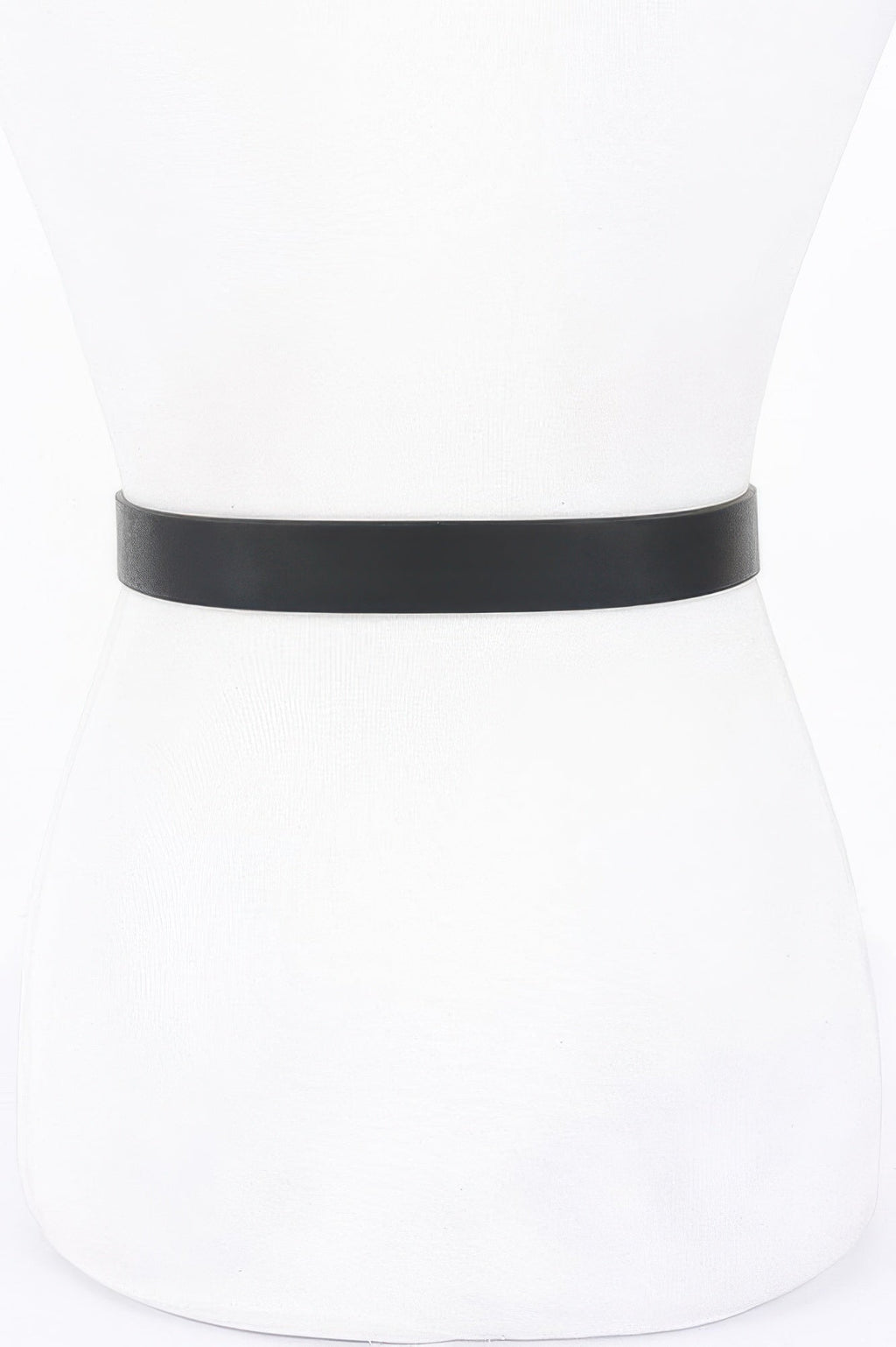 Simple Square Buckle Faux Leather Belt