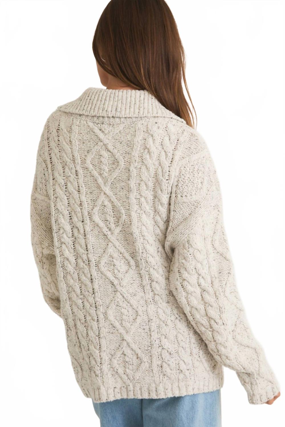 Harbor Oversized Cardigan In Heather Grey