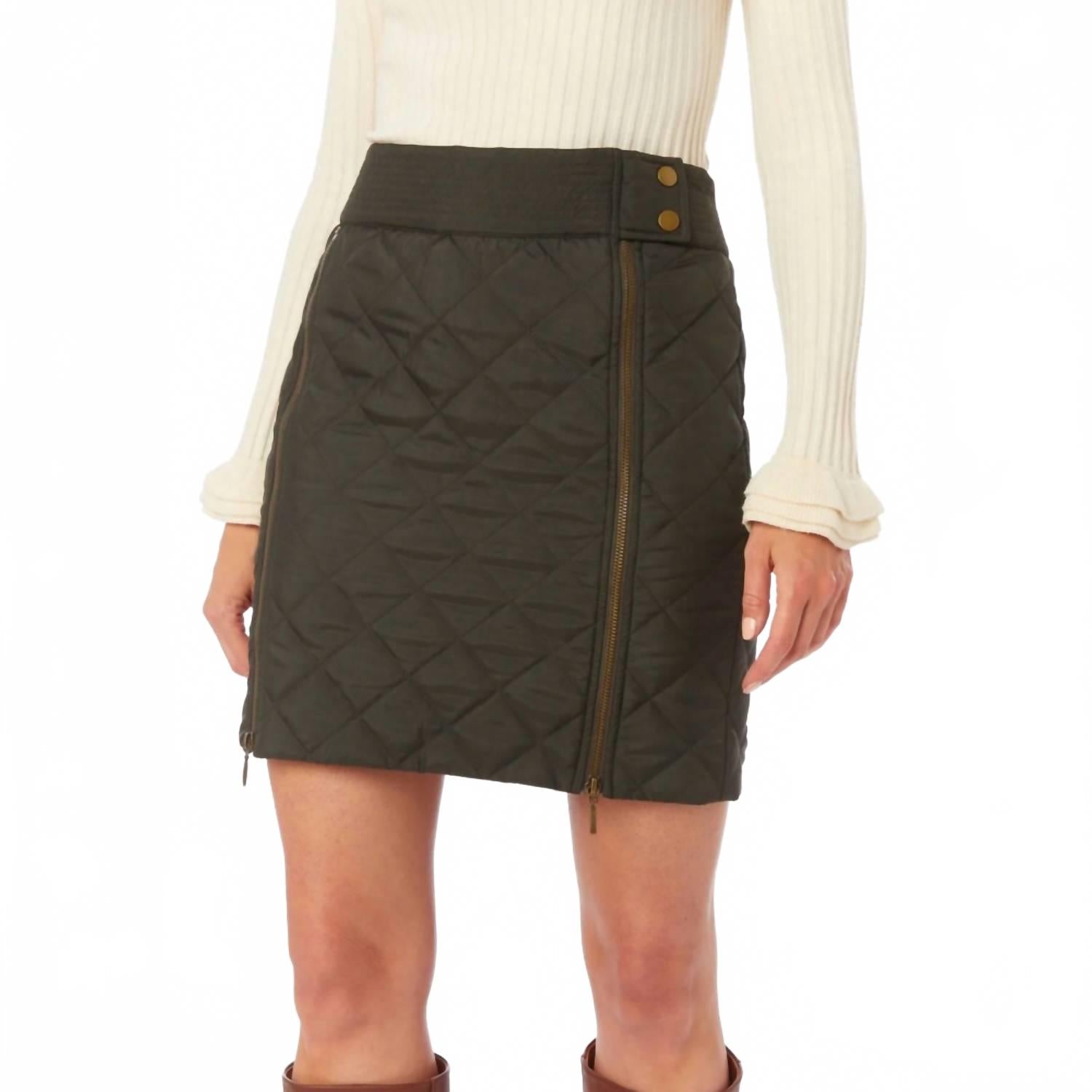 Jette Quilted Skirt In Army