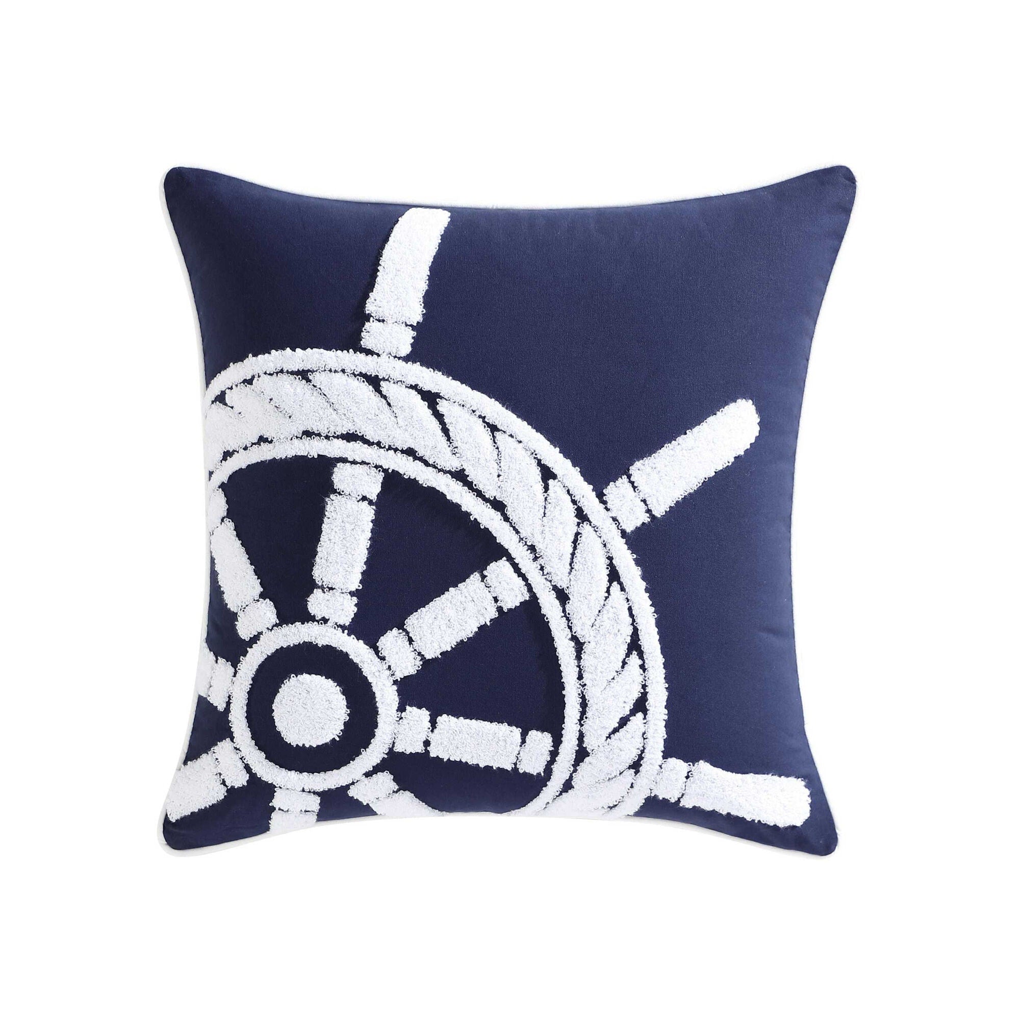 Nautica Ships Wheel Decorative Pillow